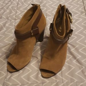 Suede ankle booties
